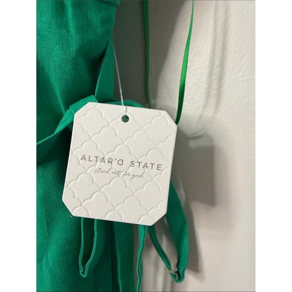 4SI3NNA Emerald Green Spaghetti-Strap Wrap Mini Dress - Picture 4 of 10